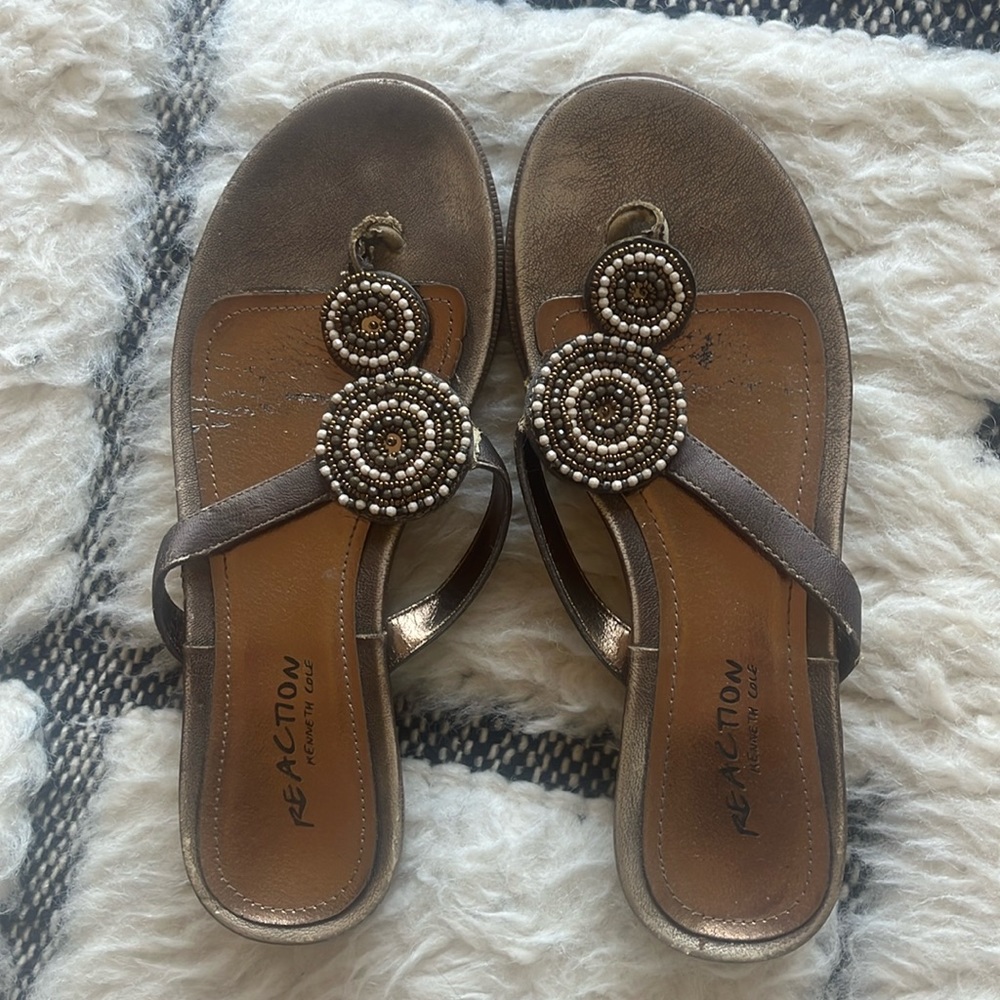 Reaction Kenneth Cole Beaded Flip Flops